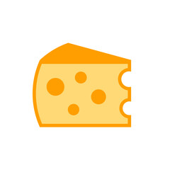 Cheese vector icon on white background
