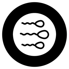Fototapeta premium Spermatozoa glyph icon