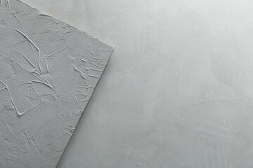 Light gray textured surfaces as background, top view