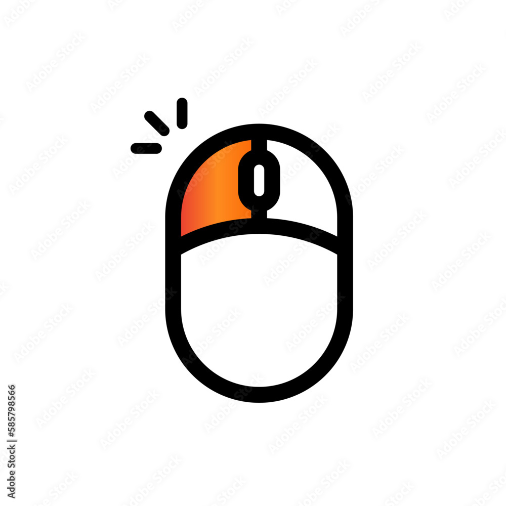 Poster clicking computer mouse icon. vector.