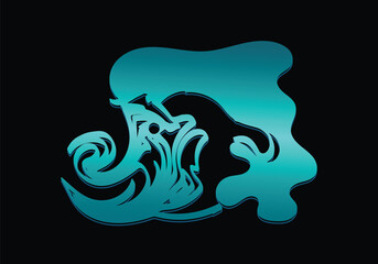 abstract face monkey image design