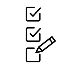 Simple to-do list icon. Vector.