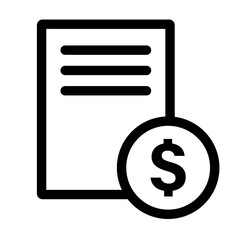 Simple financial document icon. Financial statement. Vector.