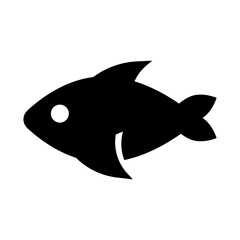 Aquarium fish silhouette icon. Fish pet. Vector.