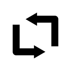 Loop silhouette icon. Repeat sign. Vector.