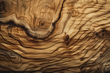 highly detailed close-up view of a wooden surface. Generative AI