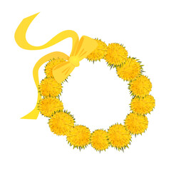 Obraz premium wreath of summer flowers