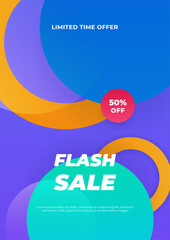 Flash Sale Design for business for business. Discount Banner Promotion Template