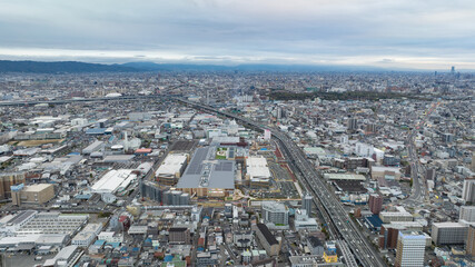 2023年3月　ららぽーと門真 オープン直前の様子を空から撮影
