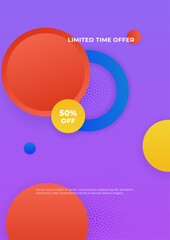 One day flash sale concept banner. Flat illustration of one day flash sale vector concept banner for web design