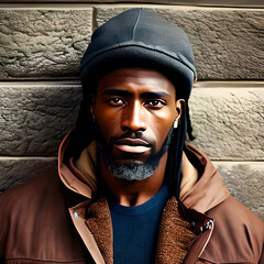 portrait of a homeless person