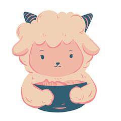 Eid Al-Adha Sheep Character