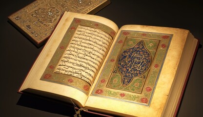 Islamic manuscripts are a treasure trove of information about Islamic art, literature, and civilization. Generated by AI. - obrazy, fototapety, plakaty