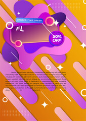 Vector flash sale poster background