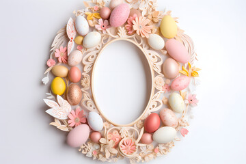 Easter picture frame for greetings or similar, made with a generative AI