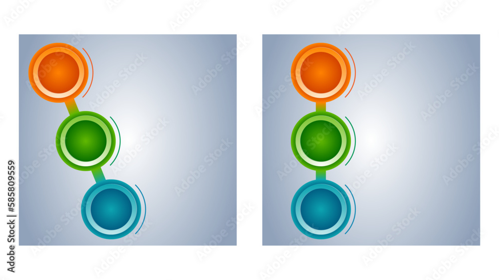 Wall mural set design business presentation template. vector illustration eps 10. can be used for chart process