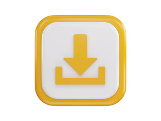 download icon 3d rendering vector illustration