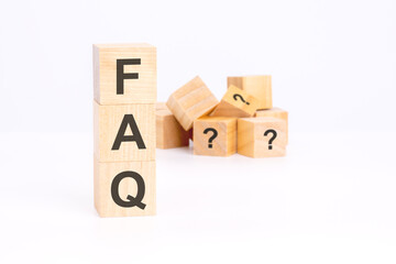 faq text cost per order on wooden cubes