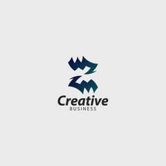 abstract geometric modern company business logo branding