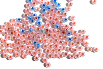 beads on a white background, beads isolated, bead weaving