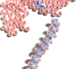 beads on a white background, beads isolated, bead weaving