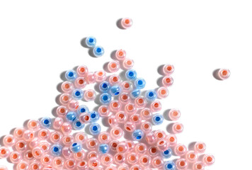 beads on a white background, beads isolated, bead weaving