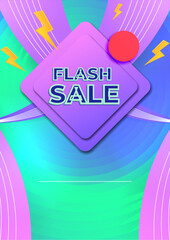 Vector gradient sale poster template