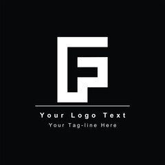 Fototapeta premium initial f logo simple design icon symbol