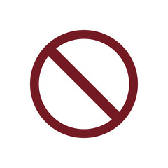 Red no sign icon. Prohibited symbol modern, simple, vector, icon for website design, mobile app, ui. Vector Illustration