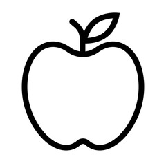 Simple apple icon. Fruit. Nutrition. Vector.