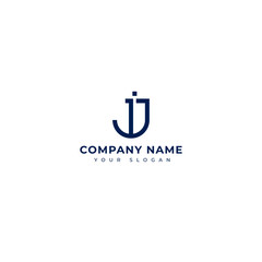 Ij Initial signature logo vector design