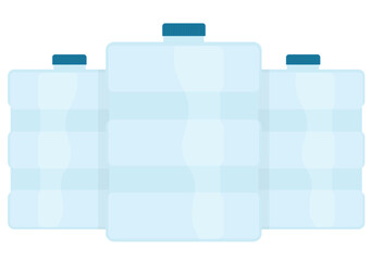 big water bottle gallon full vector illustration on white background