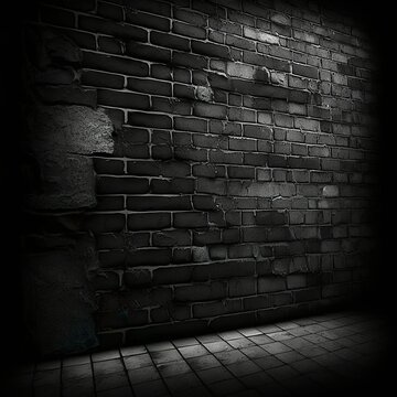 Large Black Brick Wall