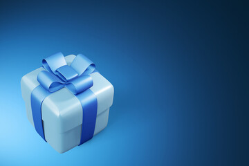 Top view gift box 3d illustration