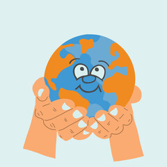 Earth Day Element Cartoon CARTOON