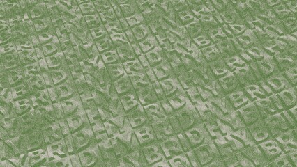 a 3d wallpaper with "hybrid" typo in hatch pattern
