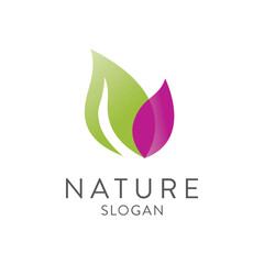 nature leaf logo vector design. Healthy eco food, ecology, spa, business, diet , yoga logo design