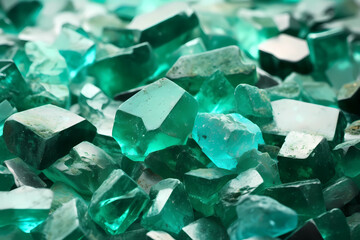 Emerald - Found in Colombia, Zambia, Brazil - Green variety of beryl, used in jewelry and prized for its color (Generative AI)