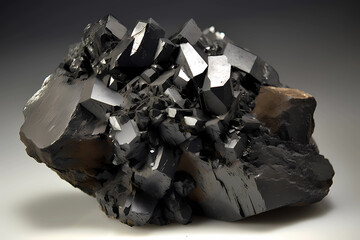 Magnetite - Found globally - Iron oxide mineral, used as a source of iron and in magnetic storage devices (Generative AI)