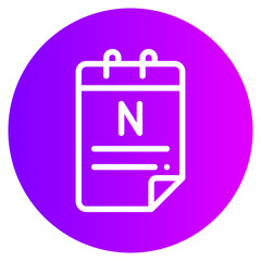 notebook gradient icon