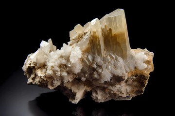 Scheelite - Found in China, Russia, Canada - Calcium tungstate mineral used as a source of tungsten (Generative AI)