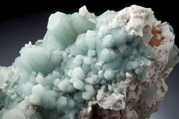 Zeolite - Found in USA, India, China - Group of minerals with porous structure, used as molecular sieves, water softeners, and in catalysis (Generative AI) - obrazy, fototapety, plakaty