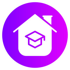 homeschooling gradient icon