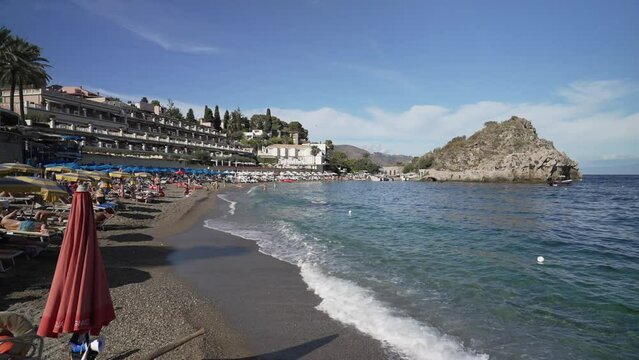 Mazzaro Beach, Mazzaro, Taormina, Sicily, Italy, Mediterranean, Europe