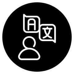 bilingual glyph icon