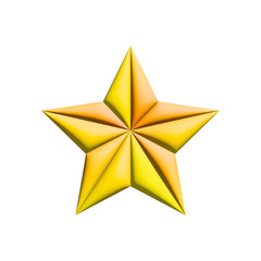 Fototapeta premium 3d Star icon with golden gradient color.