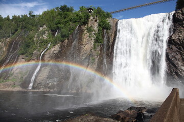 montmorency falls with rainbow