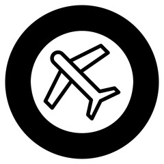 air plane glyph icon