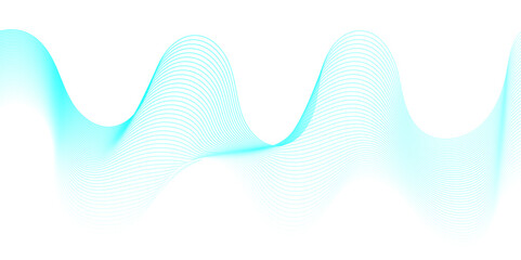 Abstract blue wave and Dynamic flowing wave lines design element. Abstract blue wave line for banner, template, wallpaper background with wave design. Vector illustration.