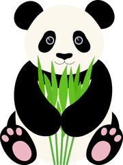 Cute panda cartoon vector illustration